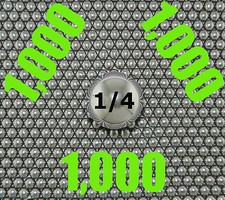 1,000 QTY 1/4" SL1NGSH*T STEEL BALLS Made in USA