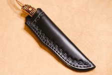 Custom Black Leather Sheath for Schrade PH2 or Buck 113 (right hand)