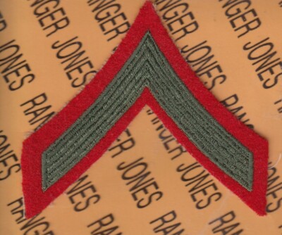 USMC Marine Corps PFC Private First Class E-2 rank patch single M1