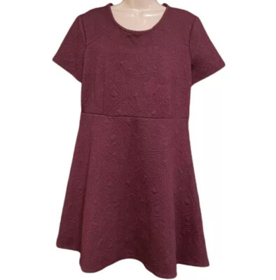 Women's Dark Red A Line Skater Dress XL | eBay