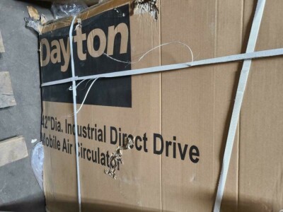 DAYTON Stan-Duty Ind. Fan: 42' Blade Dia, 2 Speeds, 9,000/15,000 cfm, 1YNW6A