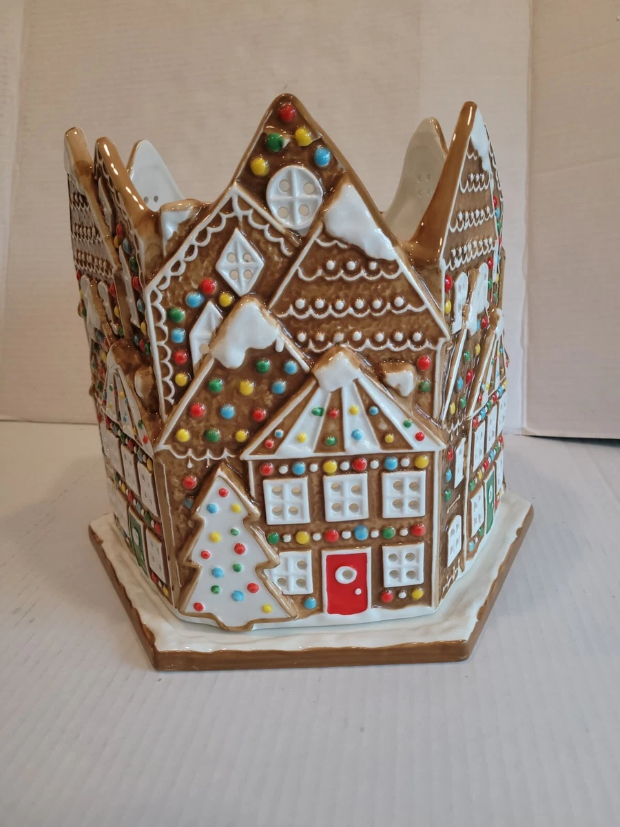 Homeworx Harry Slatkin Gingerbread House Candle Holder Large Rare