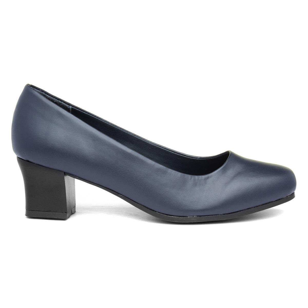 Softlites Womens Shoes Blue Adults Ladies Heels Navy Block Heeled Court SIZE