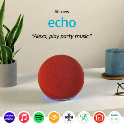 NEW SEALED Amazon Echo Alexa Premium Speaker RED LIMITED EDITION COLLECTOR ITEM