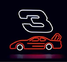 Nascar 3 Drag Racing Car Dale Earnhardt 20"x16" Neon Light Sign Lamp Bar Opep