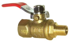 1/4" Female x 1/8" Male NPT Mini Brass Ball Valve Full Port 600 WOG Lever Handle