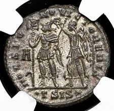 Costanzo II AD 337-361. Æ Centenionalis, HOC SIGNO VICTOR ERIS, NGC AU
