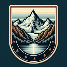 Glacier National Park Patch Iron-on Applique Nature Badge, Outdoor, Mountain