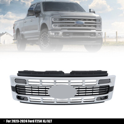 New Front Bumper Grille Chrome Trim PC3Z8200BB For 2023-2024 Ford F250 XL/XLT