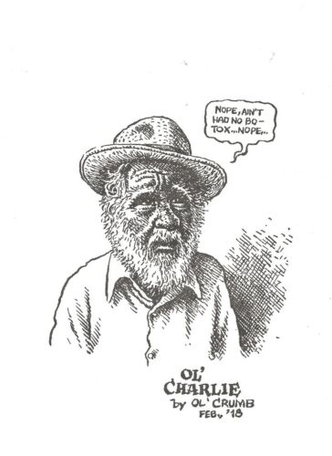 R. CRUMB "OL' CHARLIE" ART PRINT 2018 CHARLES PLYMELL ZAP SIGNED 1/200 LARGER - Picture 1 of 2
