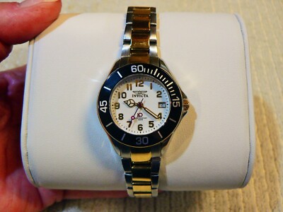 WOMEN INVICTA WRISTWATCH TWO TONE ST STEEL BRACELET WATER RESIST 100M 