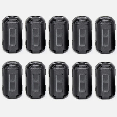 Noyaux Ferrite 10mm - Lot De 5 - Anti-interférences RFI/EMI Pour Câbles Audio/Video