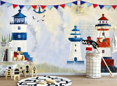 3D Lighthouse Painting G5525 Wallpaper Wall Murals Removable Self-adhesive Erin