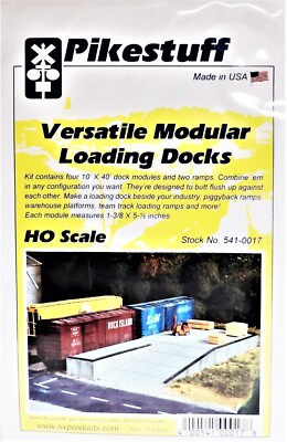 HO Scale Pikestuff 541-0017 Versatile Modular Loading Docks w/Ramp Kit