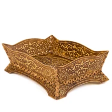 Birch Bark Serving Plate Candy Pastry Made Russia Wood Hand Made Beresta 