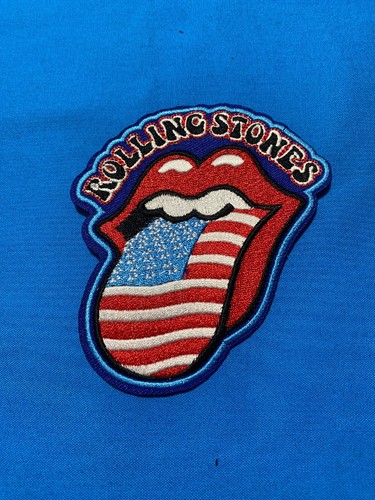 Rolling Stones Zunge bestickt Bügelbild Patch 3" x 3"