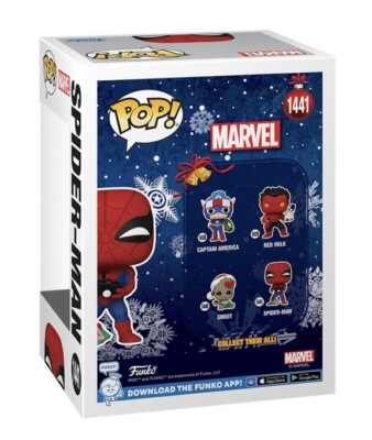 Marvel Holiday Spiderman with Open Gift Funko Pop! Vinyl Figure