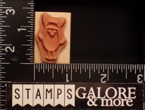 Savvy Rubber Stamps 810B SMALL MINI CHICK WITH BUNNY EARS HAT EASTER #W18 - Picture 2 of 2