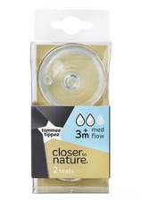 Tommee Tippee Closer To Nature Medium Flow Teats 2 Pack (bd1) FREE POST