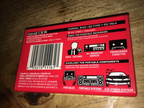 Maxell - Maxell UR 90 (Cassette Normal BIAS) NEW SEALED - Imagen 4 de 4
