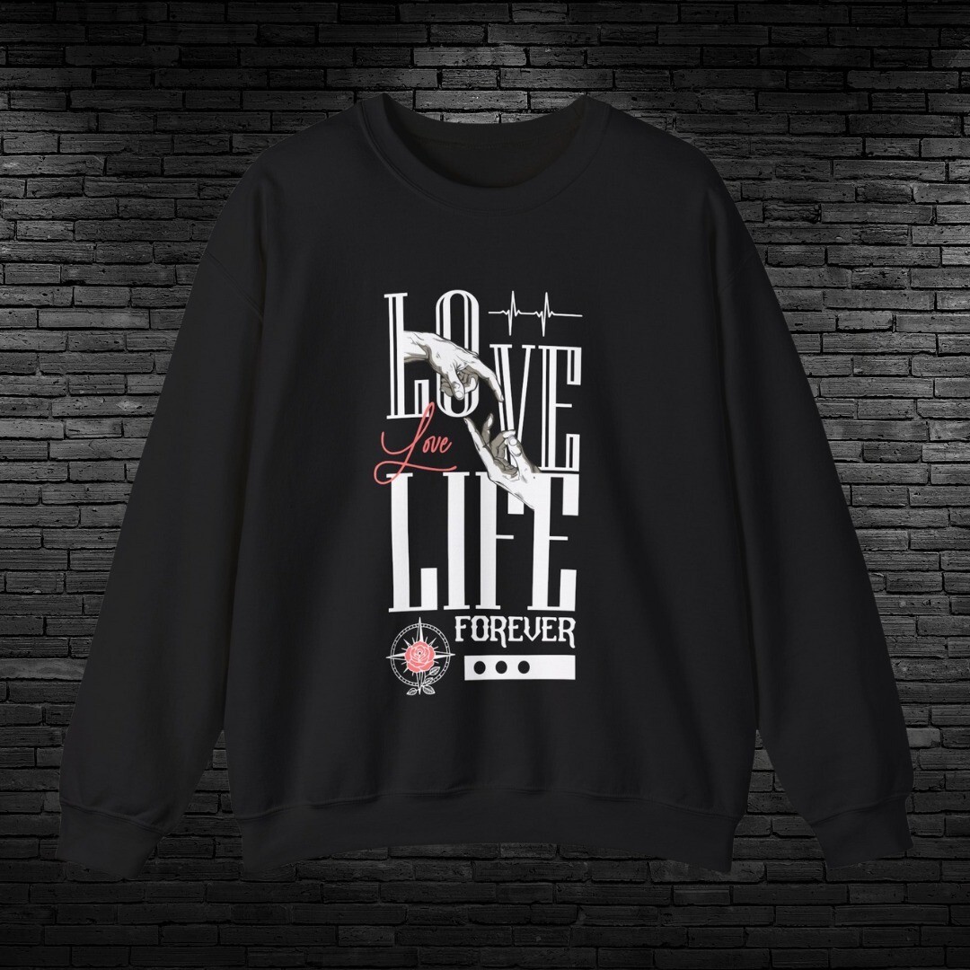 [GRAVER]★MULTI LIFE LOGO HEART SWEATSHIRT MUSINSA | GRAVER [UNISEX] Big Life Logo Heart Smile