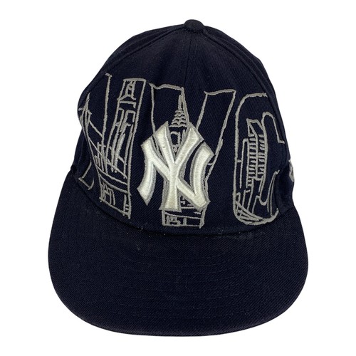 Embroidered Fitted Hat Blue Gray 