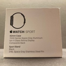 scatola vuota apple watch sport 42 space gray black sport band MJ3T2 empty box