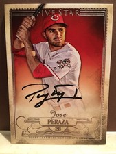 2016 Five Star Jose Peraza On Card Auto Cincinatti Reds