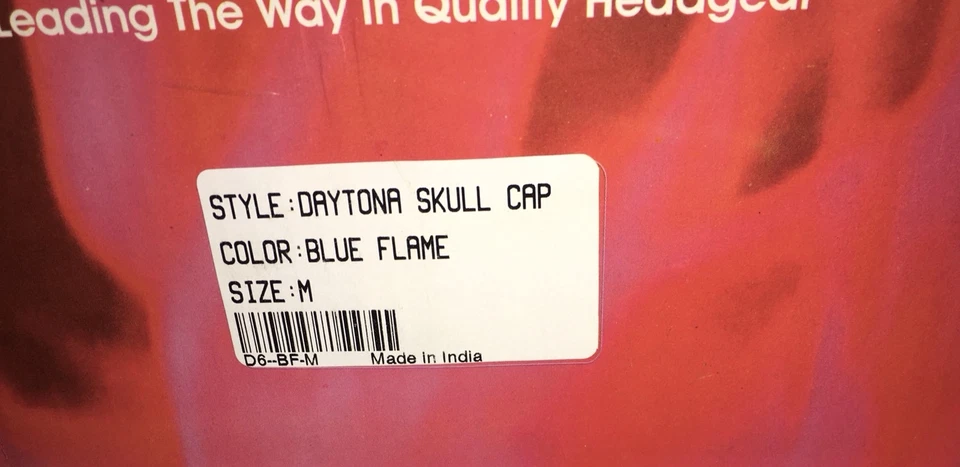 Casco Daytona para hombre medio azul llama Foto 2 de 4