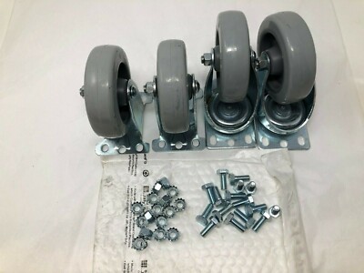 Roues En Acier 6x2 - Lot De 4 (2 Fixes + 2 Pivotantes) - Pour Meubles Lourds, Chariots