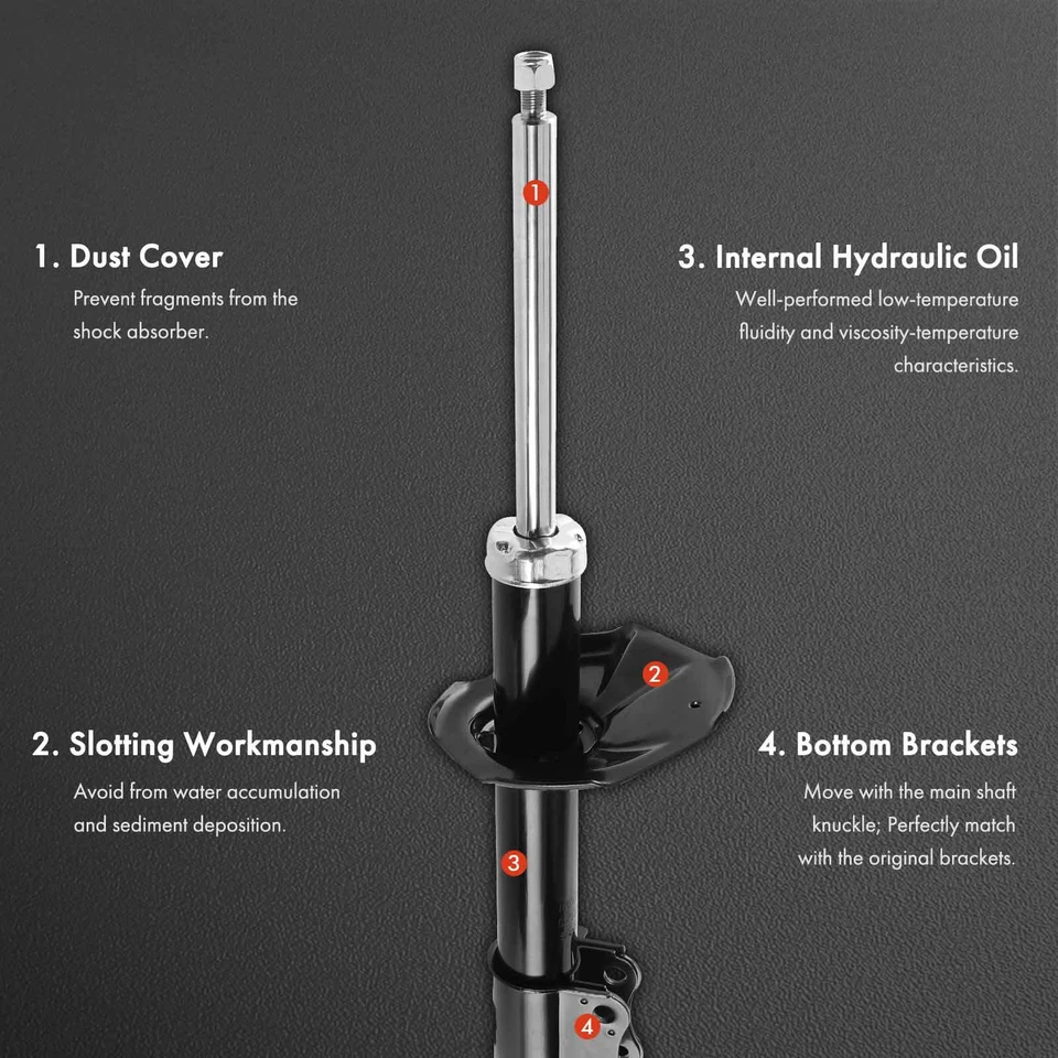 2x Rear Left & Right Side Shock Absorber for Suzuki Esteem 1995-2002 4180160G20 - Image 3 of 4
