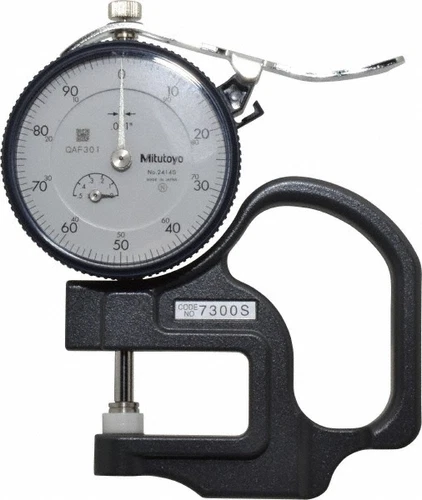 Mitutoyo 0 to 1/2" Measurement, 0.001" Graduation, 1.1811" Throat Depth, Dial...