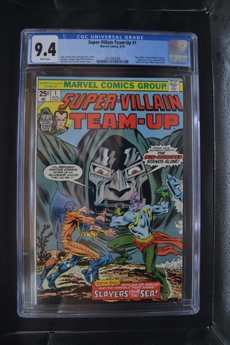 🔥🔥Super-Villain Team-Up #1 (1975) CGC/9.4, White Pages, Dr. Doom!  Hot Key🔥🔥