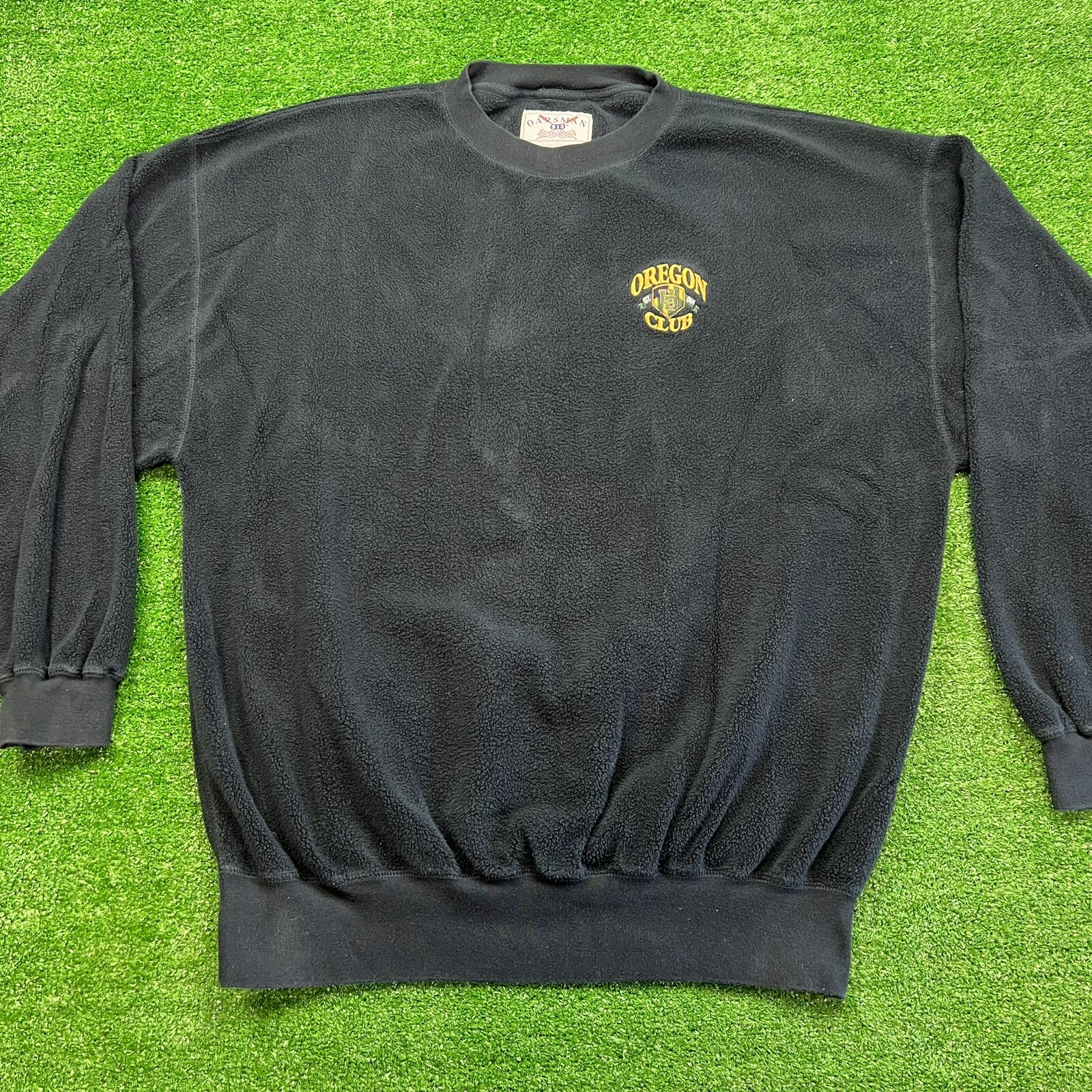 FILA Giacca pile Oregon Club vintage anni 90 verde scuro taglia XL remi ricamati