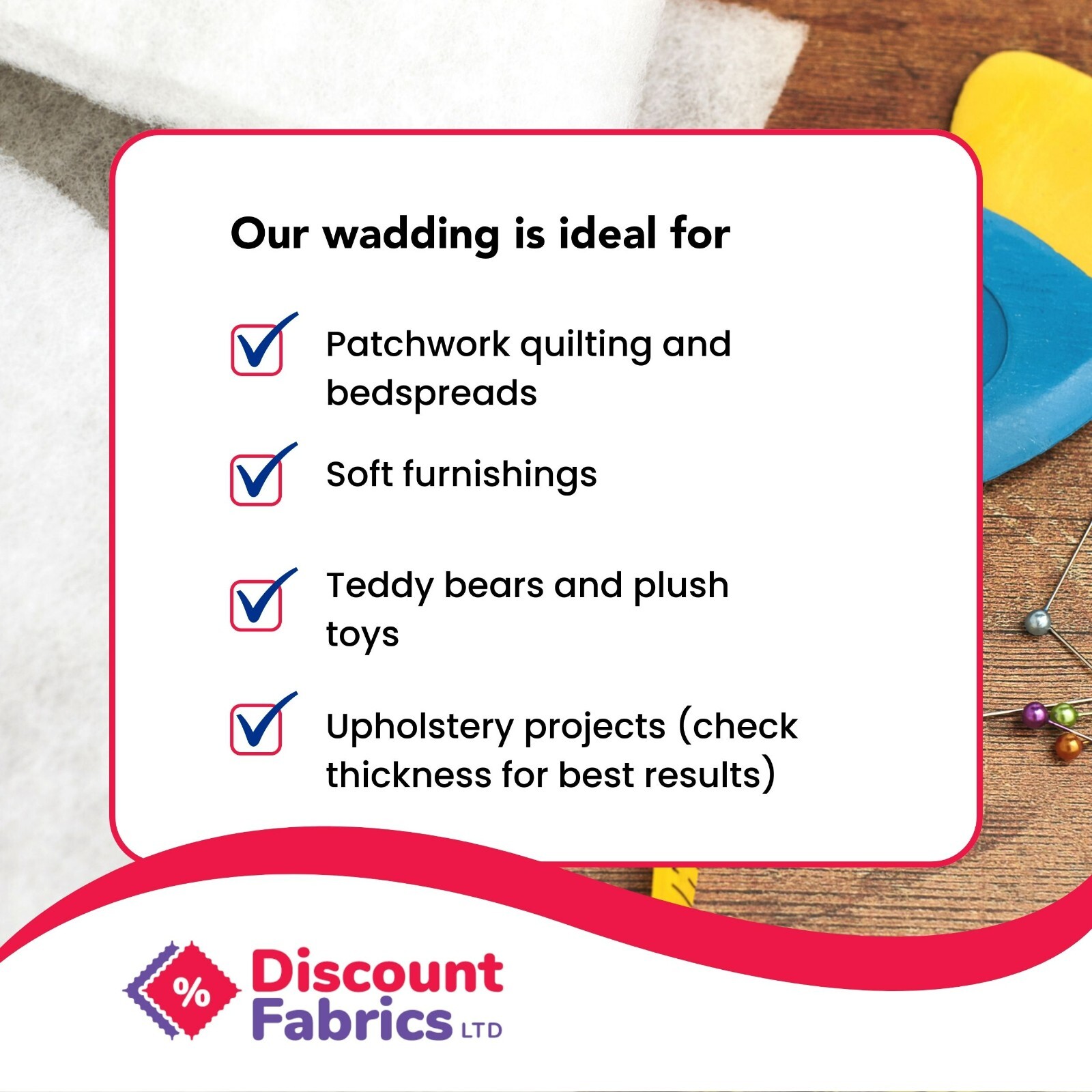 Polyester Fire Retardant Wadding Batting Upholstery Quilting 60" Wide