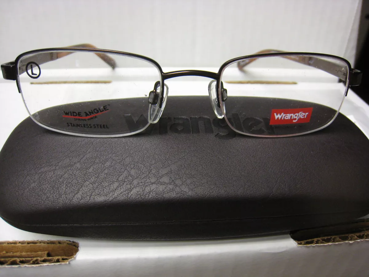 WRANGLER EYEGLASS FRAMES Style TWO STEP in BROWN 52 19 140 With ASTORIA Case
