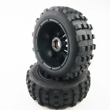 Knobby Tires Wheels for HPI Rovan KM Baja 5B 5T 5SC Losi 5ive T DBXL 195mm 75mm