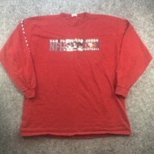 Vintage 49ers Shirt Mens Extra Large Red Starter Made in USA Thick Distressed