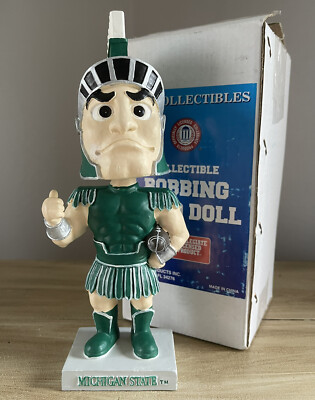 SPARTY Michigan State Spartans Football Mascot BPI Nodder Bobblehead NIB!