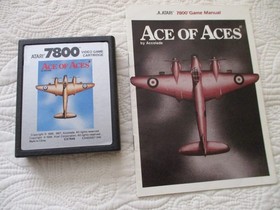 Atari 7800 Cartridges + Manuals  - ACE of ACES; DESERT FALCON; GALAGA - Tested