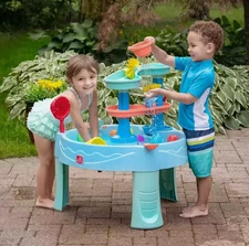 Step 2 Double Spin and Showers Water Table Kids Water Play Table 2025 Stock
