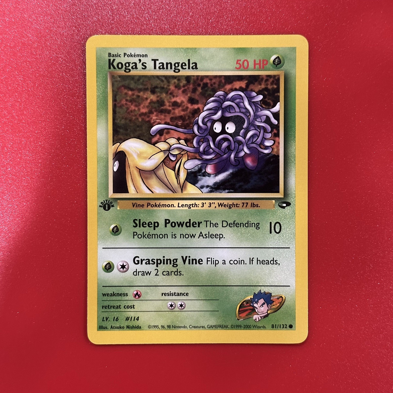 Pokemon - Koga's Tangela - Gym Challenge 81/132 1st Edition - Common - NM