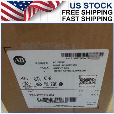 AB New in Box 22A-D8P7N104/A PowerFlex AC Drive 22A D8P7N104 serA Free Ship US