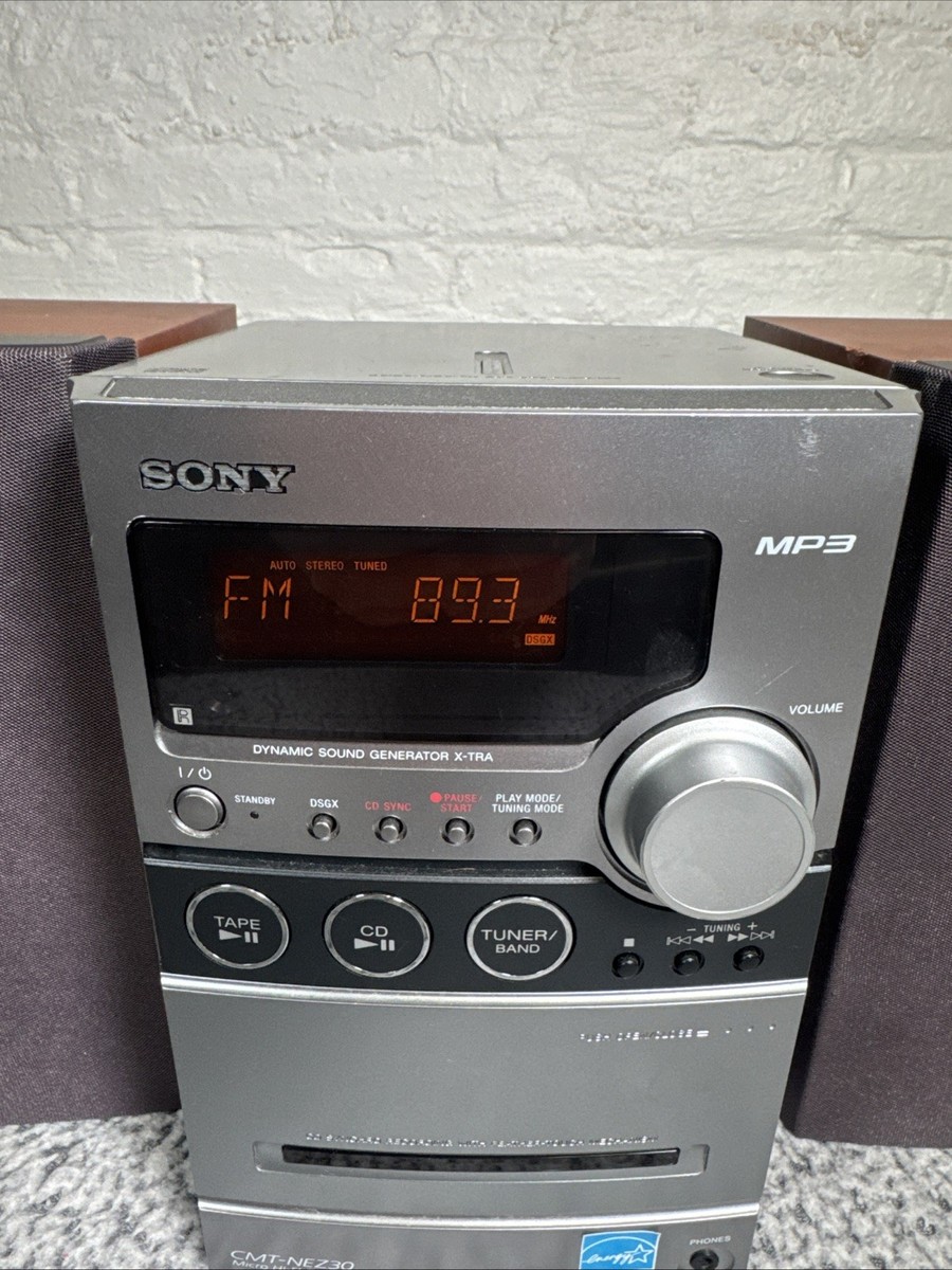 Sony Cmt-nez30 Micro Stereo System CD Player Cassette Am FM Radio