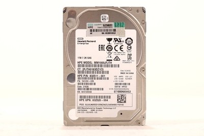 HPE MM1000JFJTH 1TB 2.5'' 12Gb/s 7.2K RPM SAS Hard Drive P/N: 832520-004 Tested