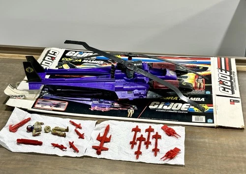 New ListingG.I. Joe Cobra Mamba Helicopter 1987 w/ Gyro Viper + Original Box (Incomplete)