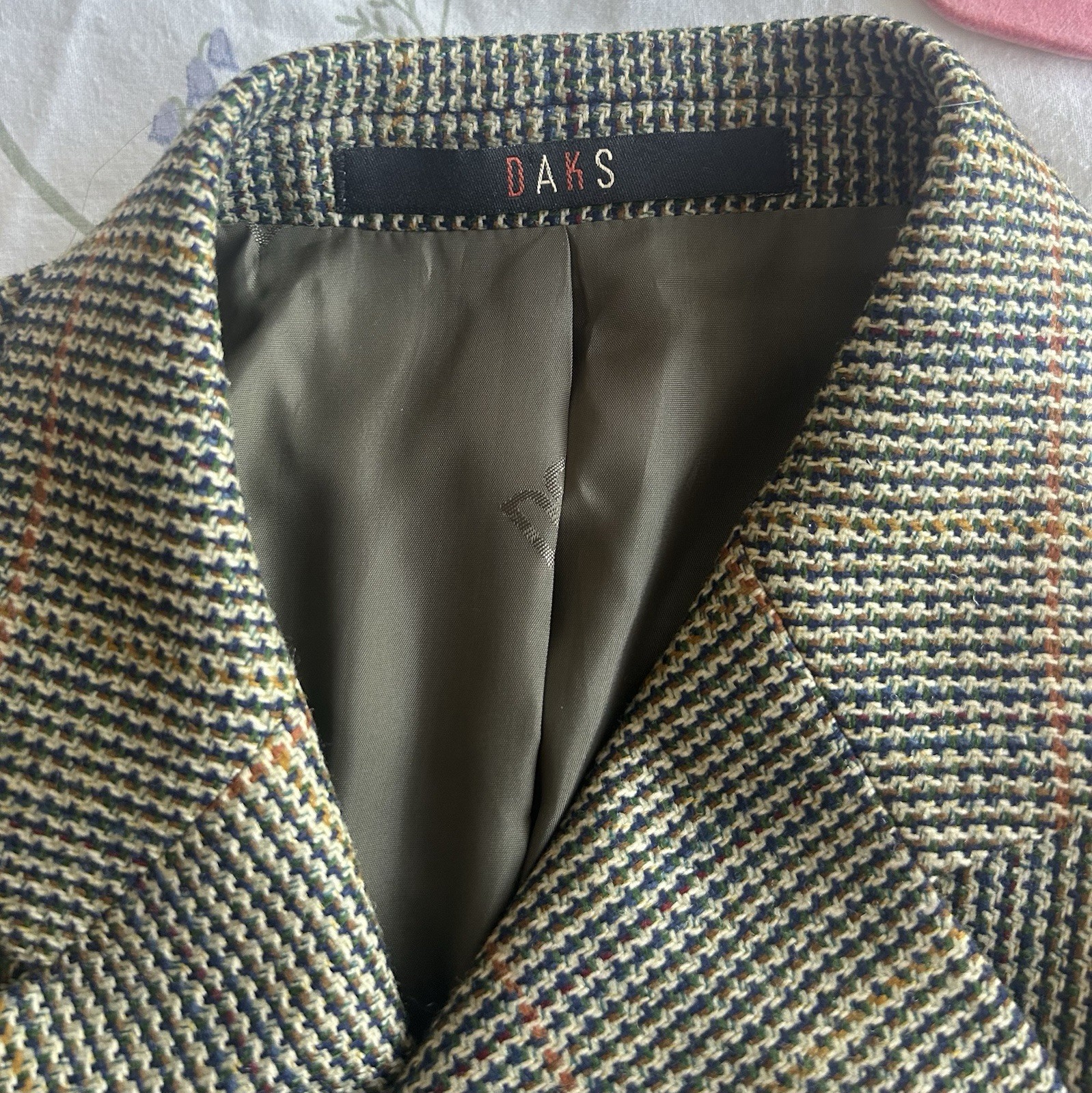 Daks Signature Tweed Jacket 100percent Wool Blazer Size 42 Short Euro 52 image 10