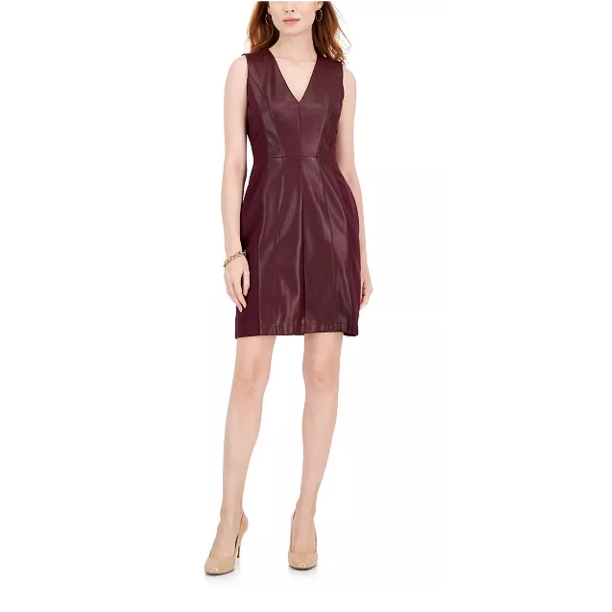 inc leather dress inc international concepts black faux leather dress 6
