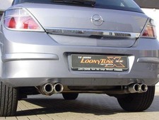 FOX Endschalldämpfer Duplex je 2x76 eingerollt gerade mit Absorber Opel Astra H