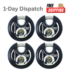 .BRINKS 70mm Heavy Duty Discus Padlock 4 Pack Black